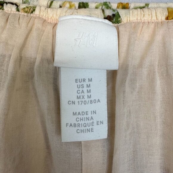 H&M Conscious Meadow Flowers Collection Butter Yellow Long Midi  Skirt Size M - Picture 11 of 14